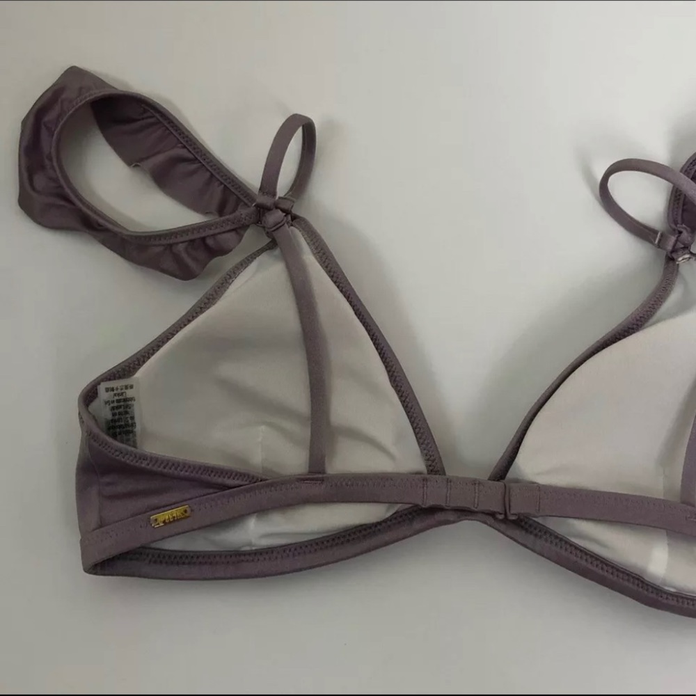 Purple Victoria Secret Ruffle Straps Bikini Small - Picture 3 of 4